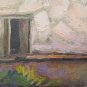 Painting Antique Signed Pancaldi with Frame Landscape Countryside in Summer