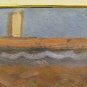 Painting Antique Signed Pancaldi with Frame Landscape Countryside in Summer