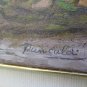 Painting Antique Signed Pancaldi with Frame Landscape Countryside in Summer
