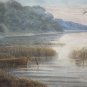 Painting Oil on Canvas Painting Signed Landscape Lakesdie Denmark Europe R95