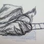 Drawing Pencil on Basket Years 40 Opera of Painter G.Pancaldi of Modena P28.7