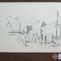Drawing with Scene of Work Opera of Painter Modenese G.Pancaldi Years 50 P28.7