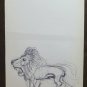Lion Old Drawing Sketch Opera Painter Gaetano Pancaldi 1922-2014 P28.7