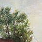 Painting Oil on Linen Signed Painting Oil Landscape Countryside Animals R93