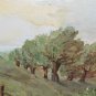 Painting Oil on Linen Signed Painting Oil Landscape Countryside Animals R93