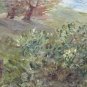 Painting Oil on Linen Signed Painting Oil Landscape Countryside Animals R93