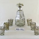 Bottle for Liquor of Glass Art Nouveau with Shot Style Liberty R124