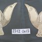 Pair of Fret Decorative Shaped like Bird Engraved on Iron by hand Ch 13 86 87