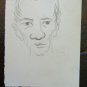 Old Sketch Studio Preparatory Drawing Face Man Author G.Pancaldi P28.5