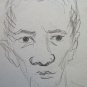 Old Sketch Studio Preparatory Drawing Face Man Author G.Pancaldi P28.5