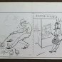 Two Drawings Sketching Vintage Opera of Painter Gaetano Pancaldi Comics P28.7