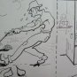 Two Drawings Sketching Vintage Opera of Painter Gaetano Pancaldi Comics P28.7