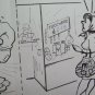 Two Drawings Sketching Vintage Opera of Painter Gaetano Pancaldi Comics P28.7