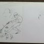 Two Drawings Sketching Vintage Opera of Painter Gaetano Pancaldi Comics P28.7