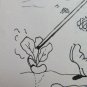 Two Drawings Sketching Vintage Opera of Painter Gaetano Pancaldi Comics P28.7