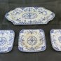 Plate for Capacity with 3 Saucers in Ceramic Vintage Saxon Made in England R120