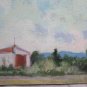 Landscape Countryside in Spring Painting Modern 1960 Painting Oil on board p9