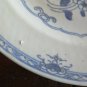 Plate in Ceramic Antique White Blue Chinese Period XVIII Hand Painted MM