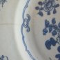 Plate in Ceramic Antique White Blue Chinese Period XVIII Hand Painted MM