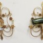 Wall Couple Wrought Iron Golden Vintage Artiginali Handmade Hand Italy CH17