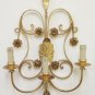 Wall Couple Wrought Iron Golden Vintage Artiginali Handmade Hand Italy CH17