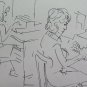 Old Drawing Theme Occupational of Painter Communist G.Pancaldi 13x8 11/16in