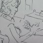Old Drawing Theme Occupational of Painter Communist G.Pancaldi 13x8 11/16in