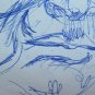 Drawing Sketch on Basket Studio for Shapes Man's Vintage Years 50 60 P28.7