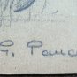 Drawing Sketch Opera of Painter G.Pancaldi Years' 40 Pencil on Basket P28.7