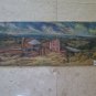 Painting Antique Oil on board Landscape Countryside View from the Hill p8