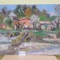 Painting Antique Oil on board Landscape Countryside Painting Style Impressionist