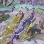 Painting Antique Oil on board Landscape Countryside Painting Style Impressionist