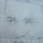 Drawing Antique Studio Portrait Pencil on Basket Years 40 Sketch Sketching P28.6