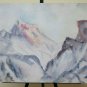 Painting a Technical Mixed Experimental Landscape Glacial Signed Dated 1966 P32