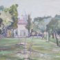 Old Painting Painter Local View of Country of Piumazzo Modena 18 1/2x14 3/16in