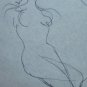 Drawing Vintage Studio Preparatory Nude Feminine Sketch Original P28.5