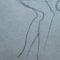 Drawing Vintage Studio Preparatory Nude Feminine Sketch Original P28.5