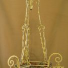 Chandelier Vintage Wrought Iron with Flowers Leaves Glass Made by hand in Italy