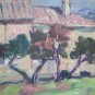 Painting Antique Oil on board Landscape Countryside Emilia Romagna Cinch p3