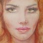 Painting Vintage Symbolist Newwave Technical Mixed Nude Feminine with Lion P33.8