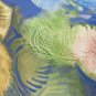 Painting Vintage Symbolist Newwave Technical Mixed Nude Feminine with Lion P33.8