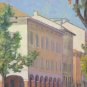 Antique Painting Oil on Linen View City Opera Painter Pancaldi Modena P27