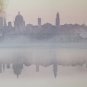 38 3/16x27 5/8in Painting Technical Mixed Vintage Landscape View of Mantua
