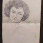 Old Drawing Portrait Wife of Painter Pencil on Basket Years '40/50 P28.6