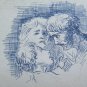 Old Drawing Portrait Wife of Painter Pencil on Basket Years '40/50 P28.6