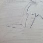 Two Old Sketching Drawings Shapes of Athletes Maratona Throwing Javelin P28.7