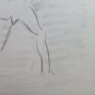 Two Old Sketching Drawings Shapes of Athletes Maratona Throwing Javelin P28.7