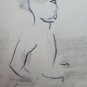 Two Old Sketching Drawings Shapes of Athletes Maratona Throwing Javelin P28.7
