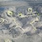 39 13/16x28in Painting Vintage Technical Mixed Cars Traffic Chaos Stress Smog