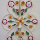 Wall with Flowers Wrought Iron Style Floral Vintage Made by hand Light CH-10